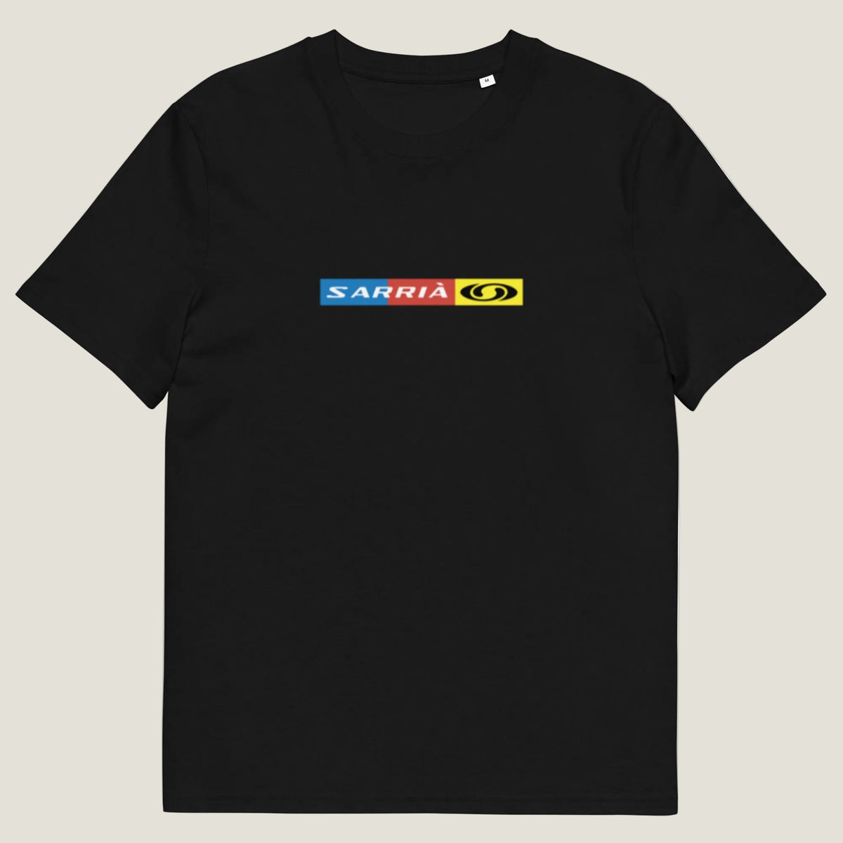 Black Sarrià T-shirt product mockup